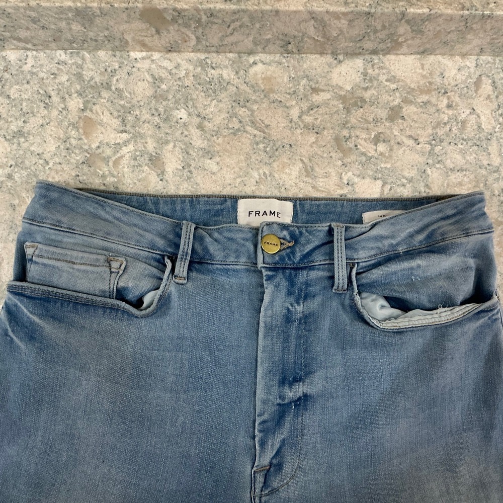 FRAME Le One Skinny Jeans Light Wash Women's Size 2